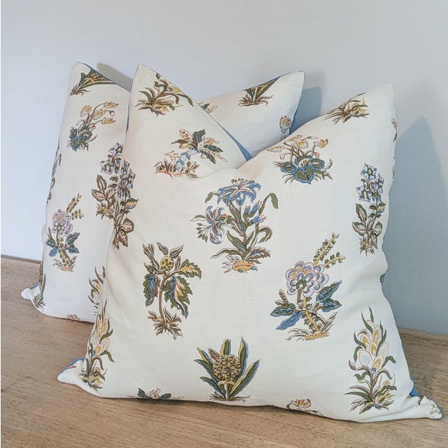 Elizabeth Eakins Attur Botanical Floral Pillows For Sale In Greensboro - Image 6 of 7