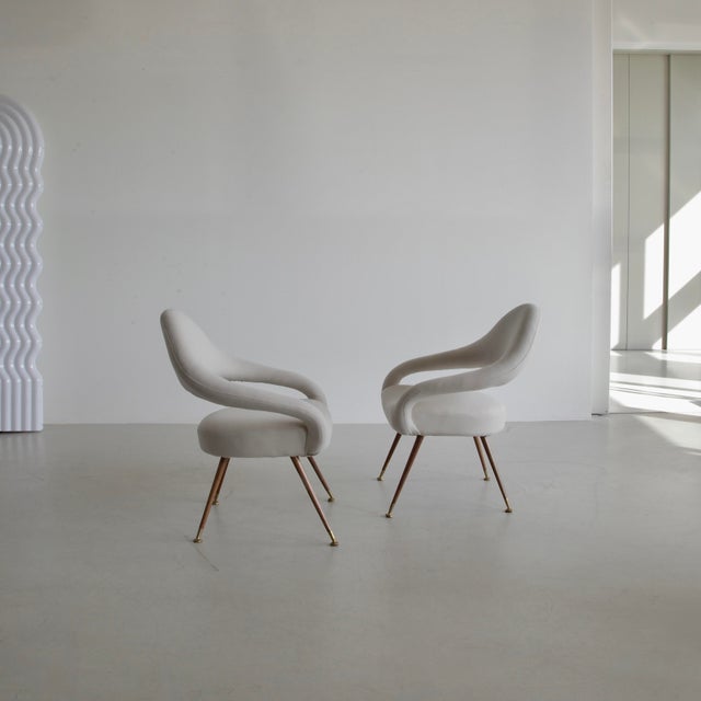 55P Armchairs by Gastone Rinaldi for Rima, 1950s, Set of 2 For Sale - Image 6 of 10