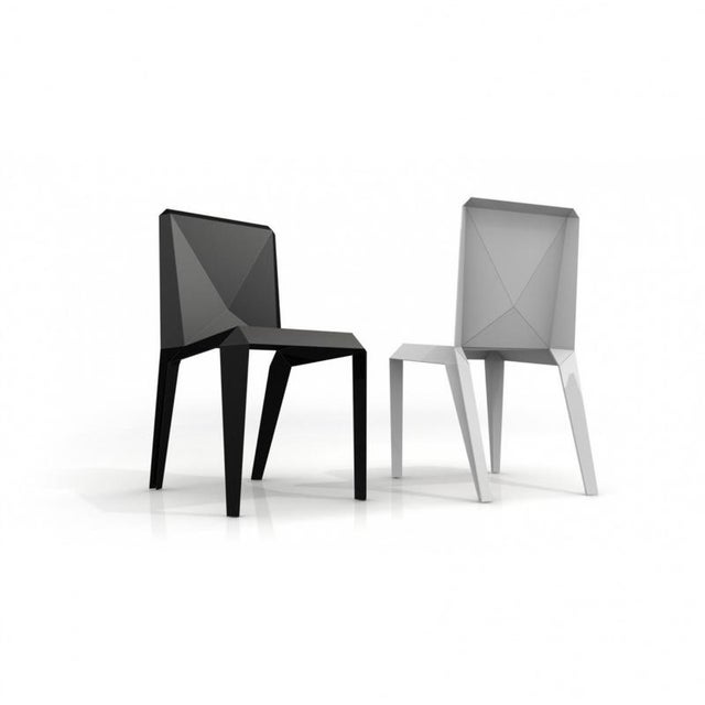 White Lingotto Chair in Powder-Coated Aluminum by Altreforme For Sale - Image 8 of 9