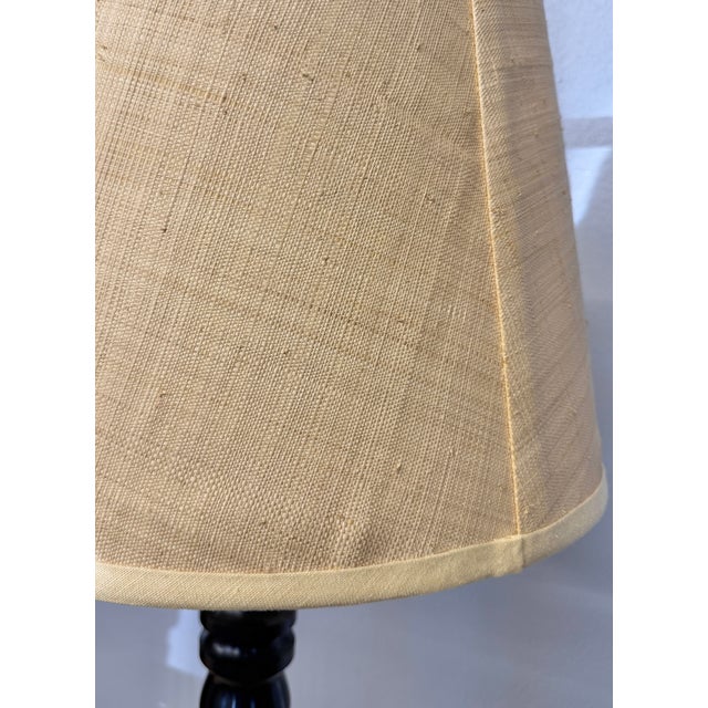 Jamie Young Jamie Young Cast Metal Stacked Ring Floor Lamp W/ Woven Drum Shade For Sale - Image 4 of 6