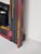 Vintage Tribal Folk Art Painted Wood Wall Mirror in Black, Red & Yellow For Sale - Image 12 of 13