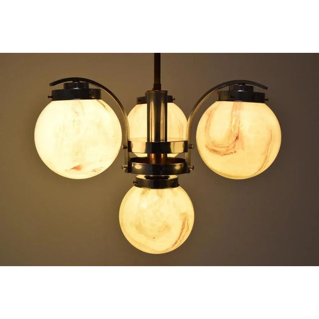 Art Deco Chrome Chandelier, 1930s For Sale - Image 15 of 18