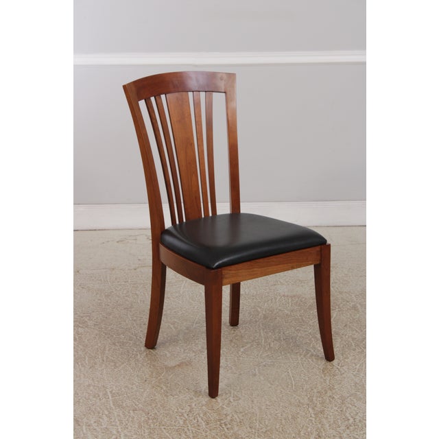 Set of 8 Stickley Cherry Bayonne Dining Chairs For Sale - Image 13 of 17