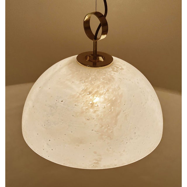 Gold Vintage Glass Pendant Light from Glashütte Limburg, 1970s For Sale - Image 8 of 18