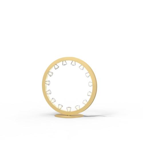 Aurora Mini Circular Anodized Black Table Lamp by JSPR For Sale - Image 9 of 13