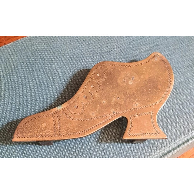 Late 19th Century Vintage Brass French Match Holder Shoe Boot For Sale - Image 5 of 5
