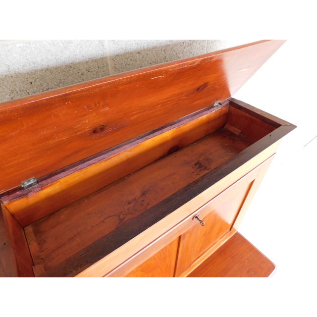 Antique Walnut Cottage Style Victorian Period Plantation Drop Front Desk For Sale - Image 4 of 13