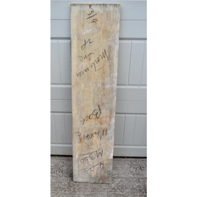 Vintage Venetian Carved Walnut Marble Top Distressed White Wall Console For Sale - Image 11 of 12