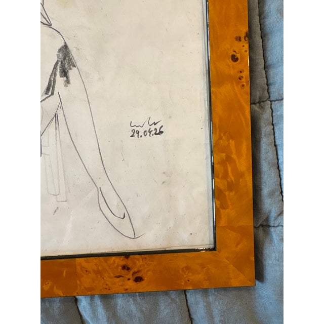 2020s 2026 Luke Hannam Original Portrait of a Lady in Custom Frame For Sale - Image 5 of 11