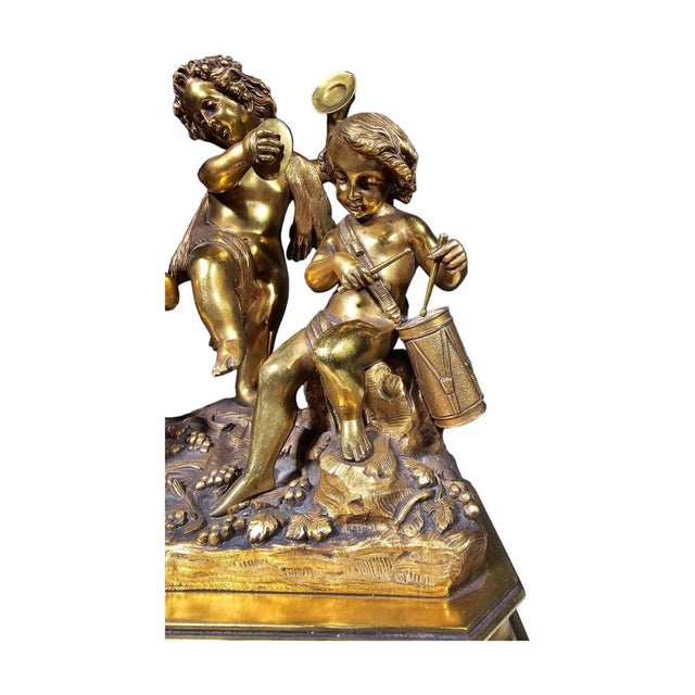 19th Century Gilded Bronze Sculptural Group, 1900 For Sale - Image 15 of 18