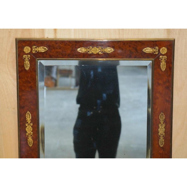 Royal House Antiques is delighted to offer for sale this sublime Burr Walnut French Gilt Brass Empire Revival Louis XVI...