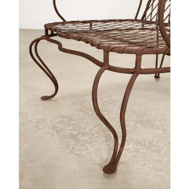 Pair of Rose Tarlow Twig Iron Garden Lounge Chairs + Ottomans For Sale - Image 11 of 18