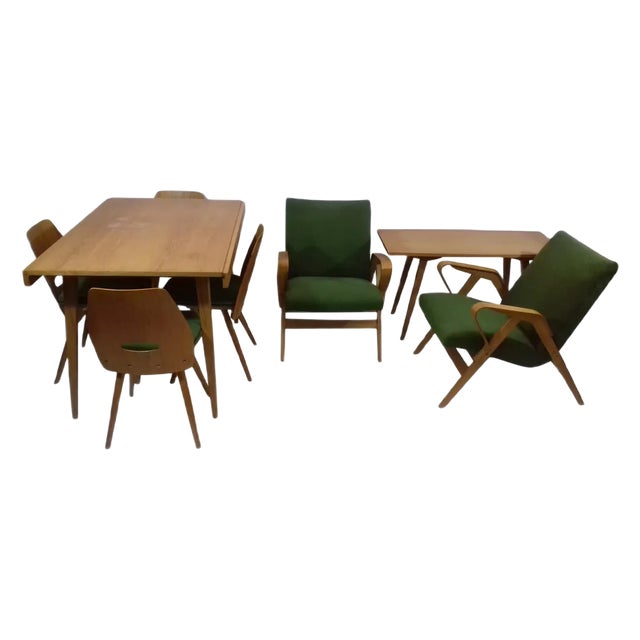 Vintage Furniture by Tatra Redule, 1960s, Set of 8 For Sale