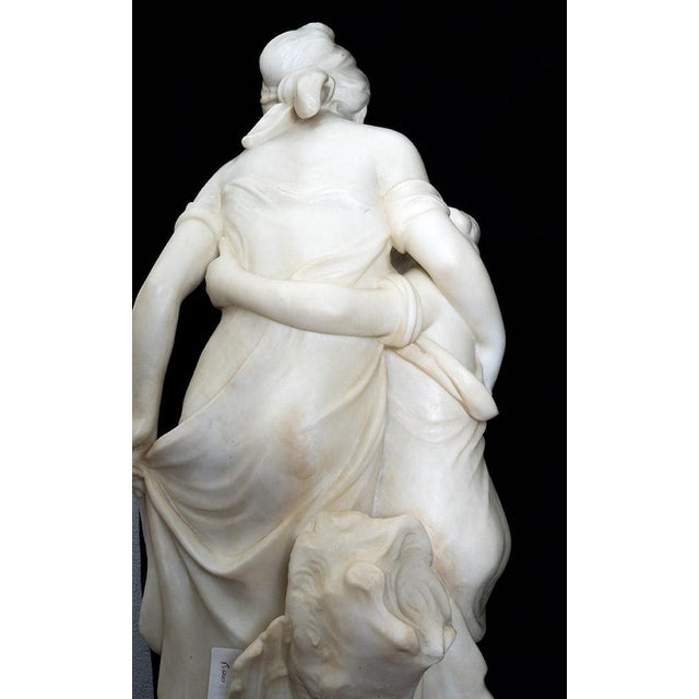 Antique 19th Century Napoleon III Alabaster Sculpture, France For Sale - Image 6 of 7