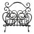 Vintage Wrought Iron Scroll Magazine Rack | Tuscan & Mediterranean Style For Sale