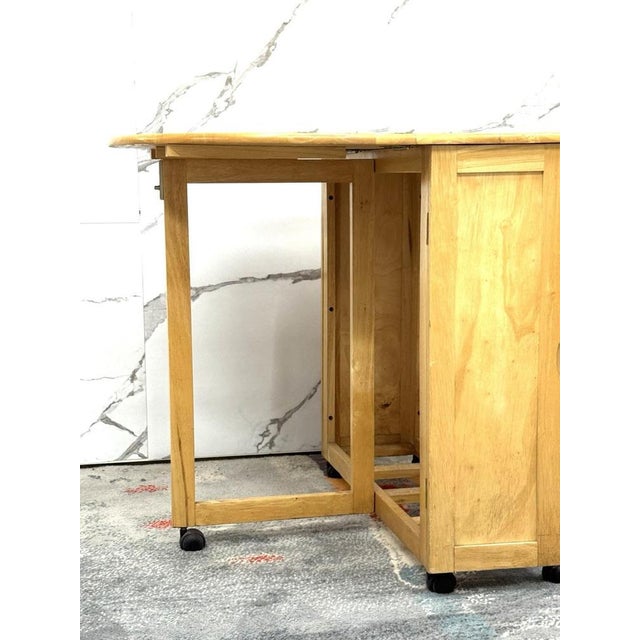 Vintage Scandinavian Folding Table and Chairs, 1980, Set of 5 For Sale - Image 4 of 12