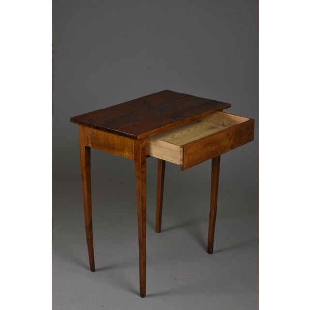 Walnut Side Table with Drawer For Sale - Image 4 of 18