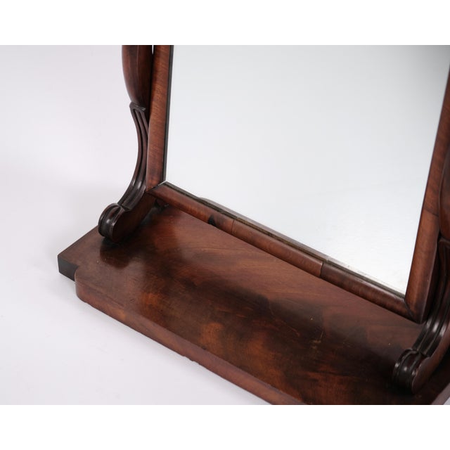 Wood Vintage Mahogany Table Mirror, 19th Century For Sale - Image 7 of 9