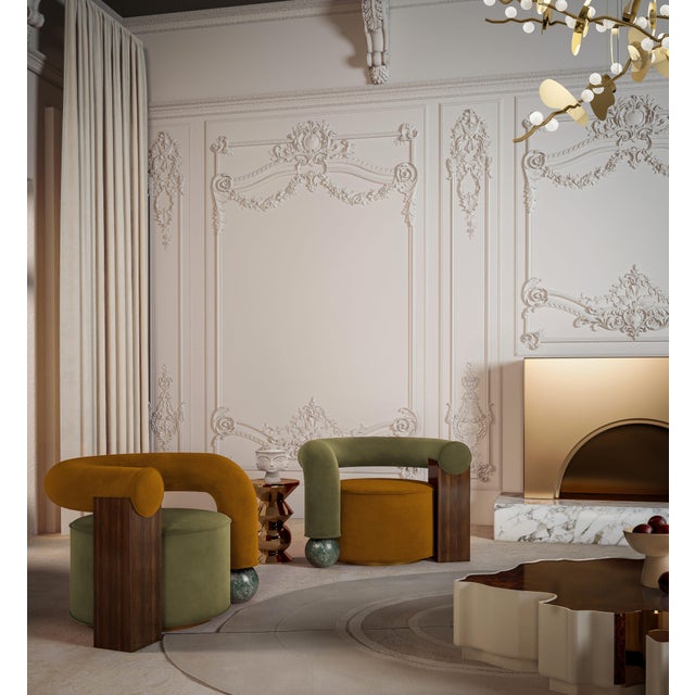 Contemporary Galatea Armchair by Malabar For Sale - Image 3 of 18