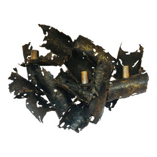 1970s Brutalist Wall/ Light Sconce For Sale
