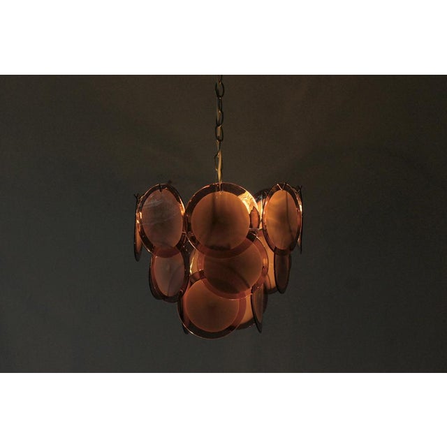 Murano Glass Discs Chandelier from AV Mazzega, 1970s For Sale - Image 6 of 9