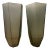Gray Stacked Cuts Glass Vases - a Pair For Sale