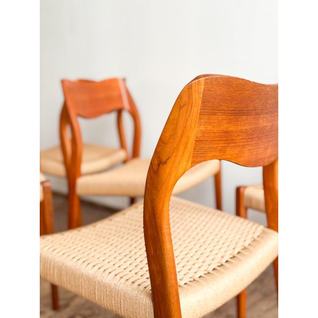 Mid-Century Model 71 Dining Chairs by Niels O. Møller for J.L. Mollers, 1951, Set of 8 For Sale - Image 11 of 16