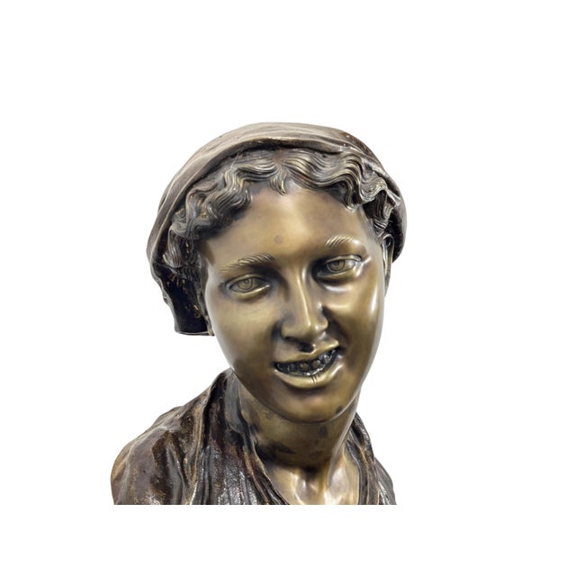 Vincenzo Gemito, Bust of Vincenzo Gemito, Late 19th Century, Bronze For Sale - Image 3 of 8