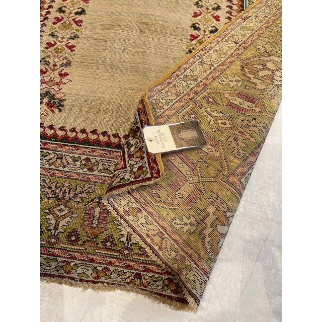 Turkish Antique Silk Turkish Rug 5.5x3.8 For Sale - Image 3 of 4