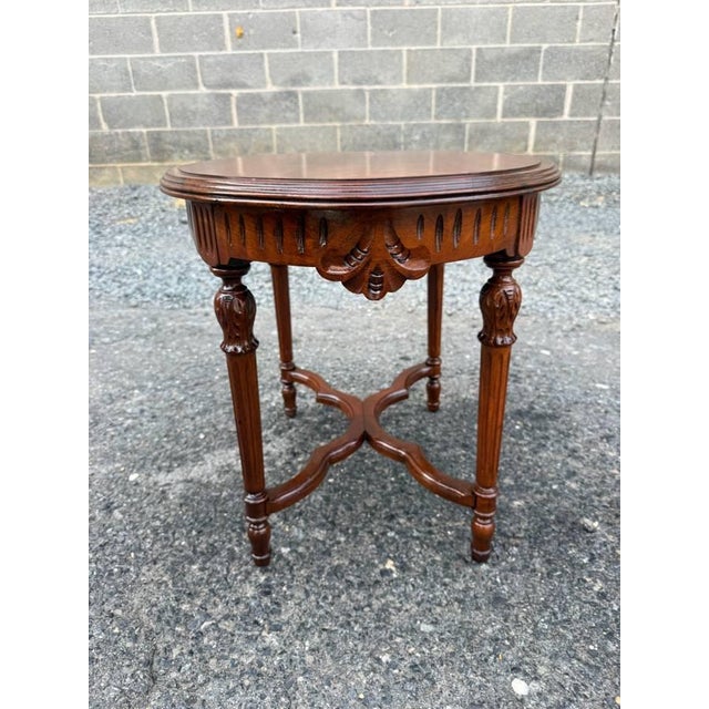 Antique Victorian Renaissance Revival 2 Tier Walnut Side End Table For Sale - Image 11 of 12