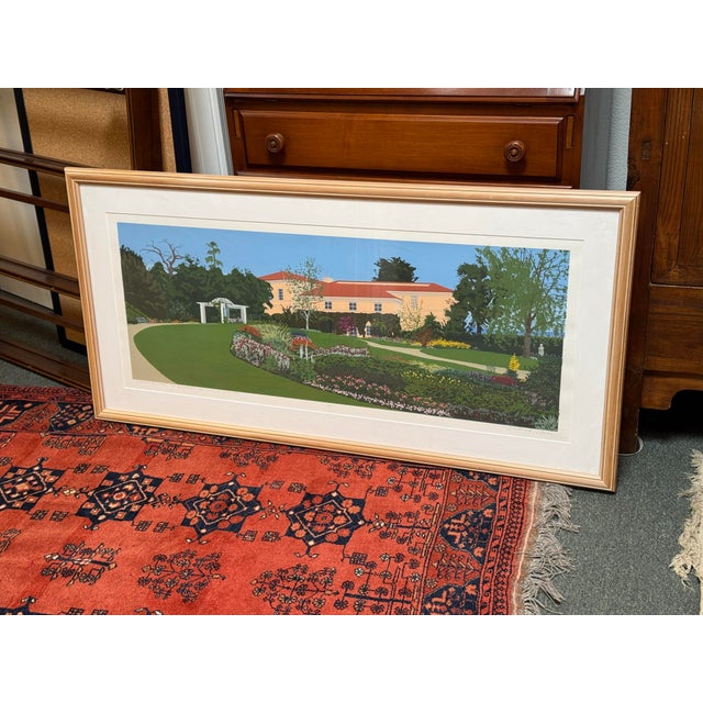 Realism Martino Hoss Shakespeare Garden at the Huntington Hotel Serigraph, Signed For Sale - Image 3 of 13