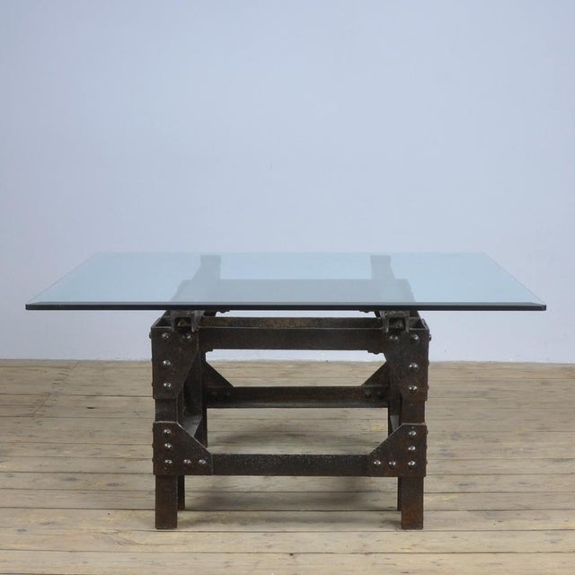 Coffee Table of Cast Iron and Glass Top For Sale - Image 10 of 15