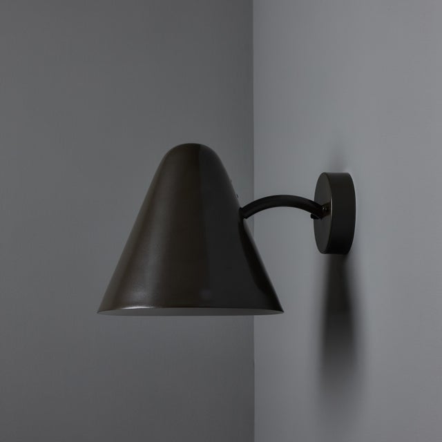 Mid-Century Modern 'ZuZu' Bronze Painted Brass Wall Sconce in the Style of Jacques Biny For Sale - Image 10 of 16