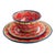2020s Dinnerware Plate Red Peacock Design, Geribi For Sale - Image 5 of 8