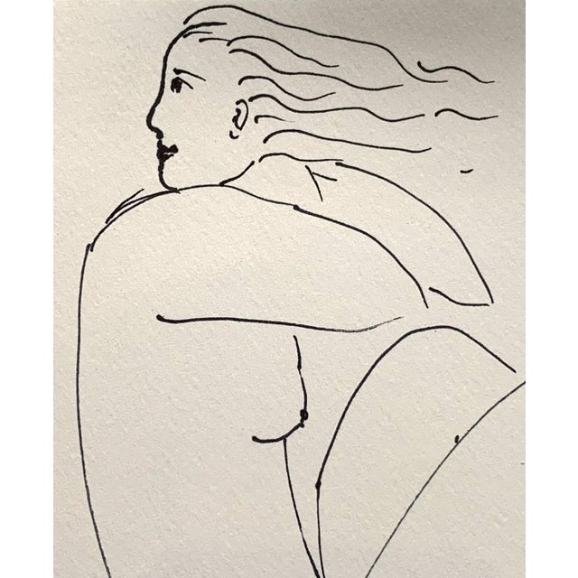 Anna Bertrand, A Woman, Ink on Paper For Sale - Image 3 of 7