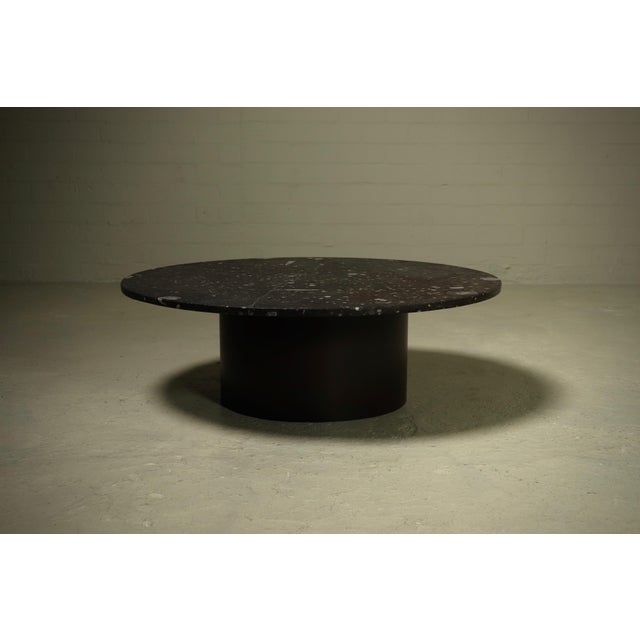 Mid-Century Modern Vintage Fossil Stone and Steel Coffee Table from Metaform, 1970s For Sale - Image 3 of 10