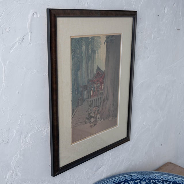 Hiroshi Yoshida "Misty Day in Nikko" Japanese Woodblock Print, 1937 For Sale In Savannah - Image 6 of 9