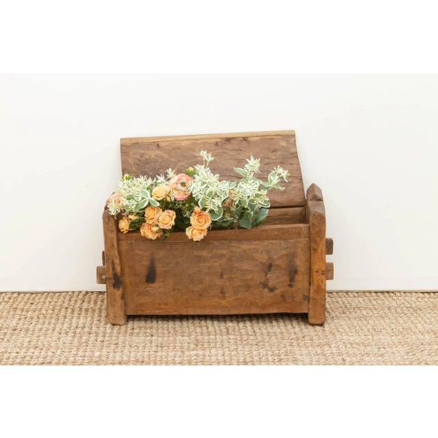 1960s Handhewn Wood Primitive Naga Trunk For Sale - Image 9 of 9