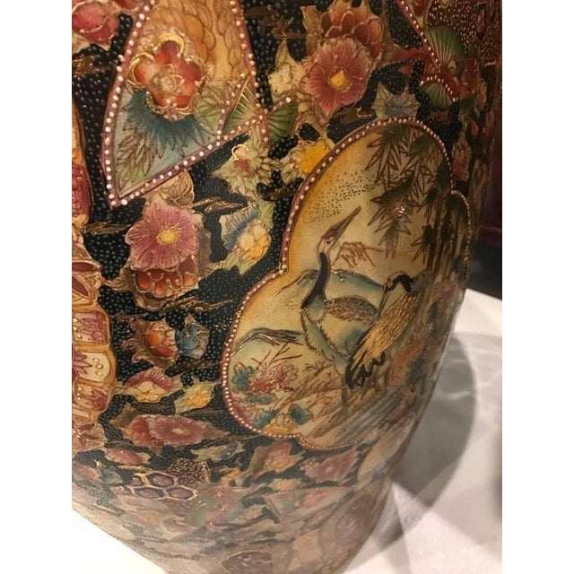 Japanese Palace Floor Vase With Samurai Warriors Motif For Sale - Image 10 of 11