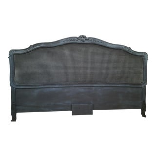 Vintage French Style Cane King Size Headboard For Sale