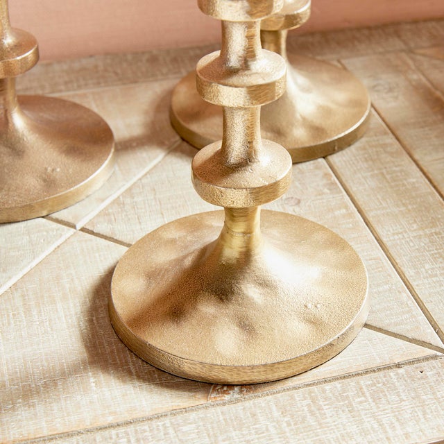 Metal Abacus Taper Holders, Set of 3 For Sale - Image 7 of 7