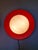 Space Age Round Wall Sconces in Orange Lacquered Metal and White Opaline Glass, 1960s, Set of 2 For Sale - Image 6 of 18