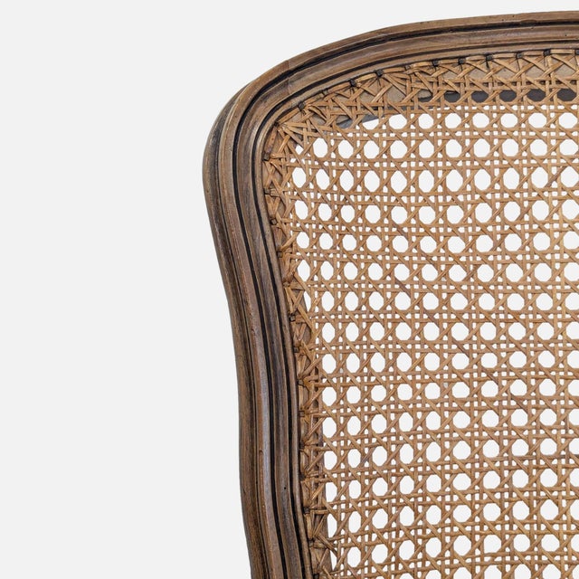 Brown Vintage French Provencial Dining Side Chair For Sale - Image 8 of 9