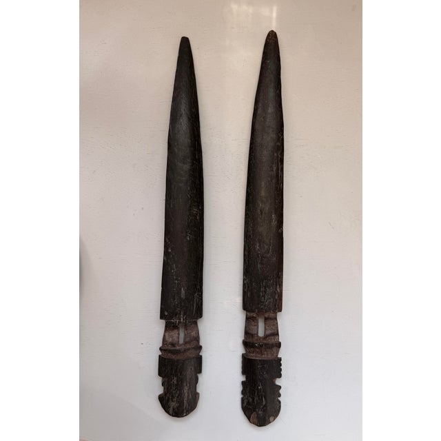 Tribal Pre-Columbian Chancay Bone Weaving Swords, Circa 1000 - 1470 Ad. For Sale - Image 3 of 4
