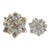 Swarovski Crystal Water Lily Lotus Flower Candle Holders (Set of 2, One Large, One Small) For Sale