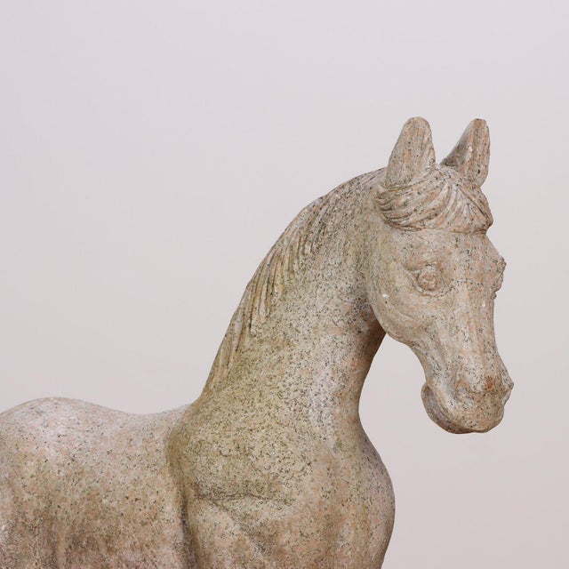 Mid 20th Century Large Carved Granite Figural Horse Sculpture For Sale In New York - Image 6 of 6