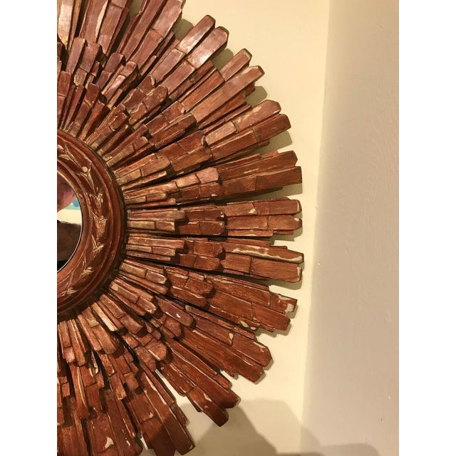 Mid Century Italian Red Starburst Mirror by Palladio For Sale - Image 10 of 12