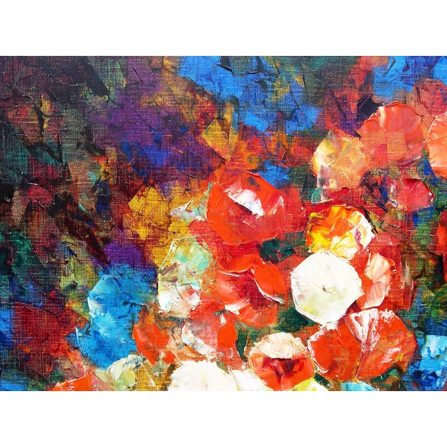Hermann Dieste, Flowers, 1960s, Oil Painting on Canvas For Sale - Image 8 of 10