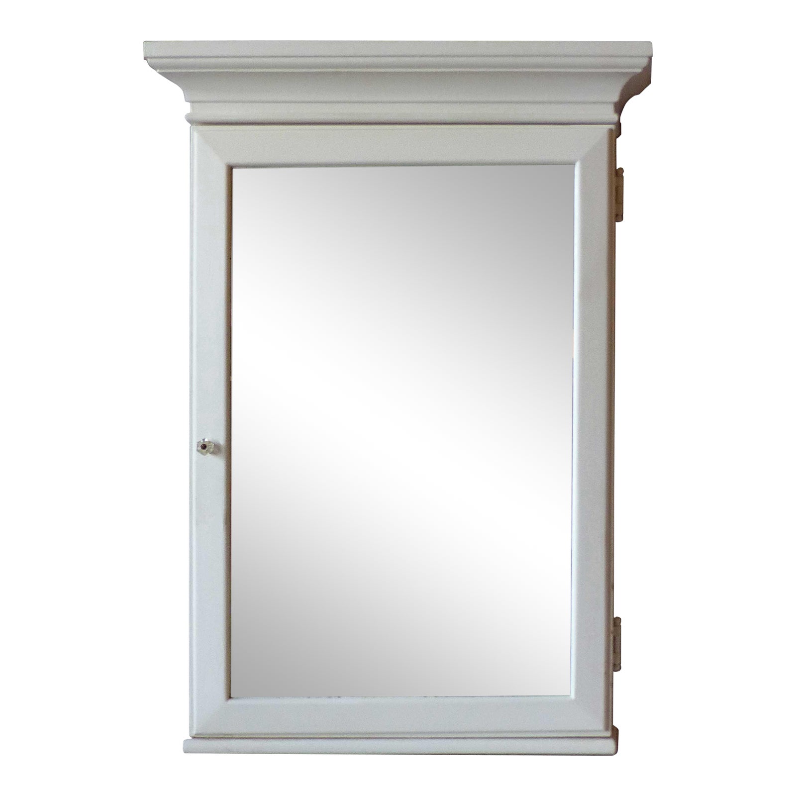 1880s White Painted Wooden Wall Mount Medicine Cabinet With Mirror Chairish