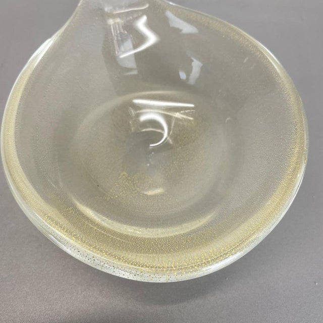 Murano Bubble and Glass Shell Bowl Ashtray attributed to Barovier and Toso, Italy, 1970s For Sale - Image 13 of 18